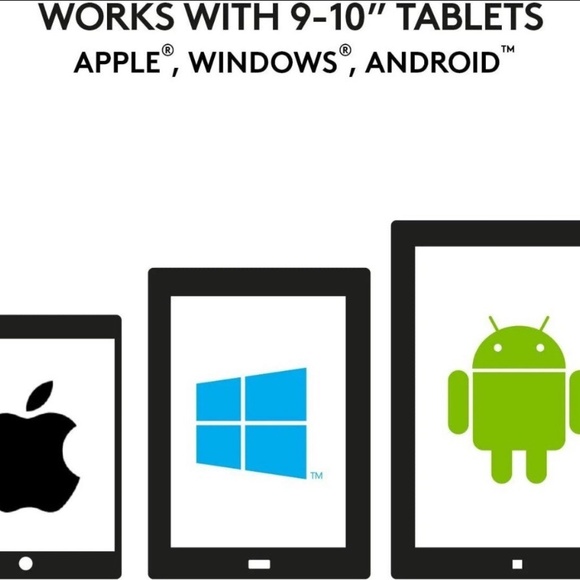 Logitech Universal Folio Tablet Keyboard Cover Case 10" iPad Android 920-008334 - Picture 4 of 6